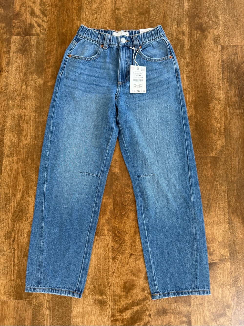 Zara Kids Blue Elastic Waist Jeans